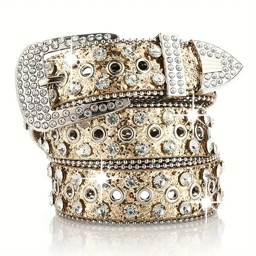 Y2K Belts Solid Color Sparkling