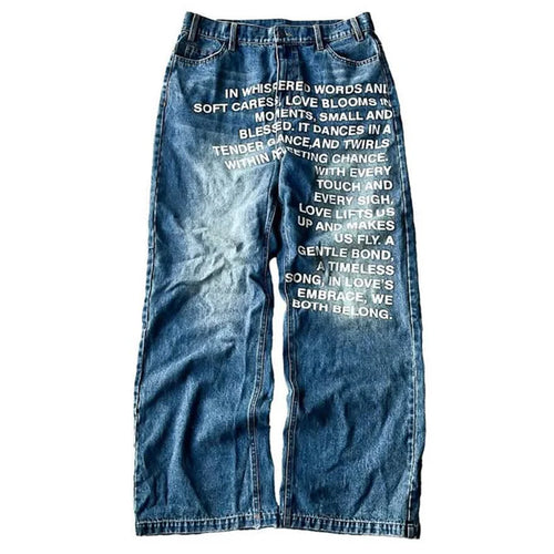 Y2K men Jeans vintage jeans streetwear gothic