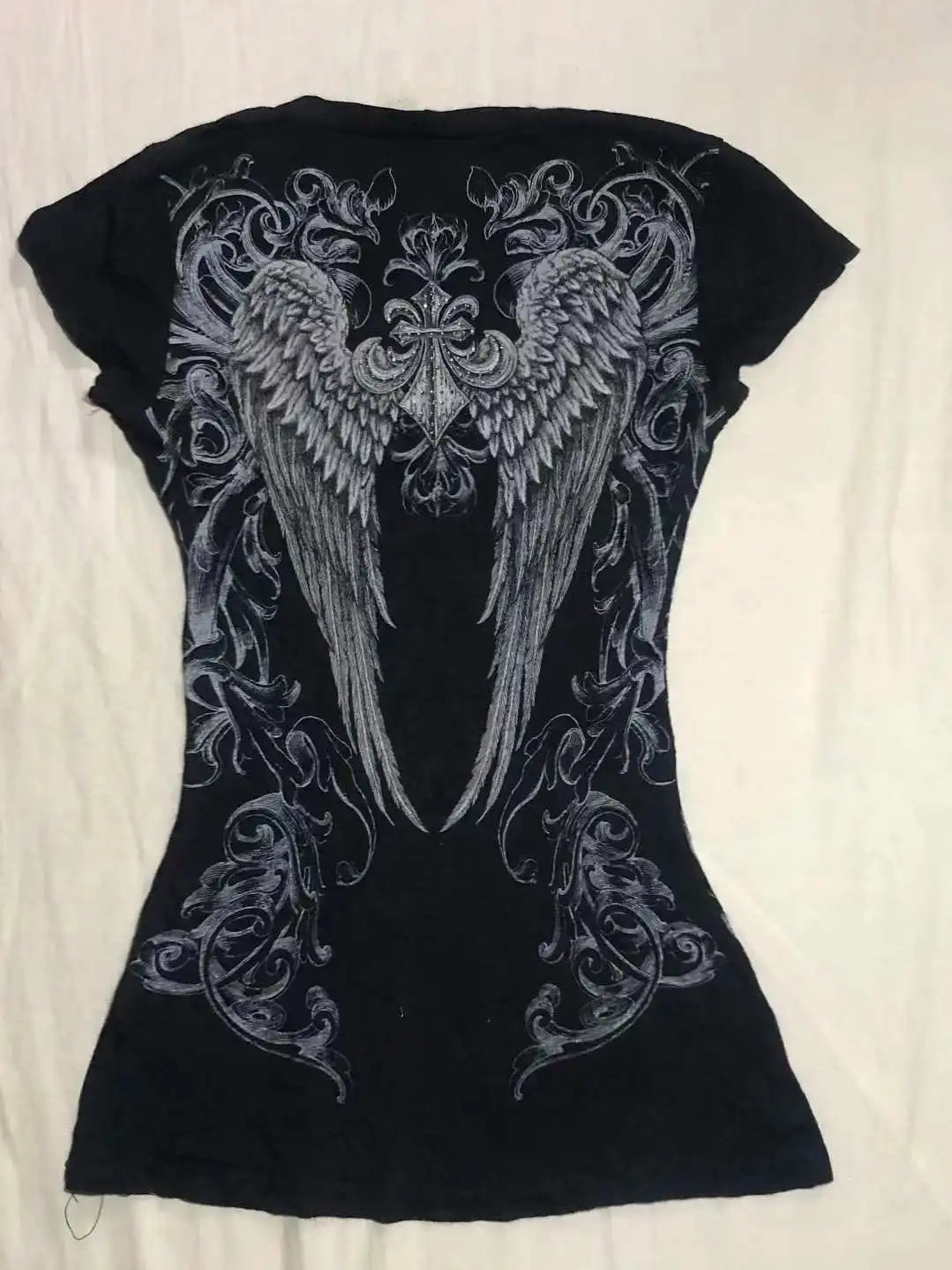 Y2k Crop Top Punk Graphic T-shirts Street  Girl 2000s