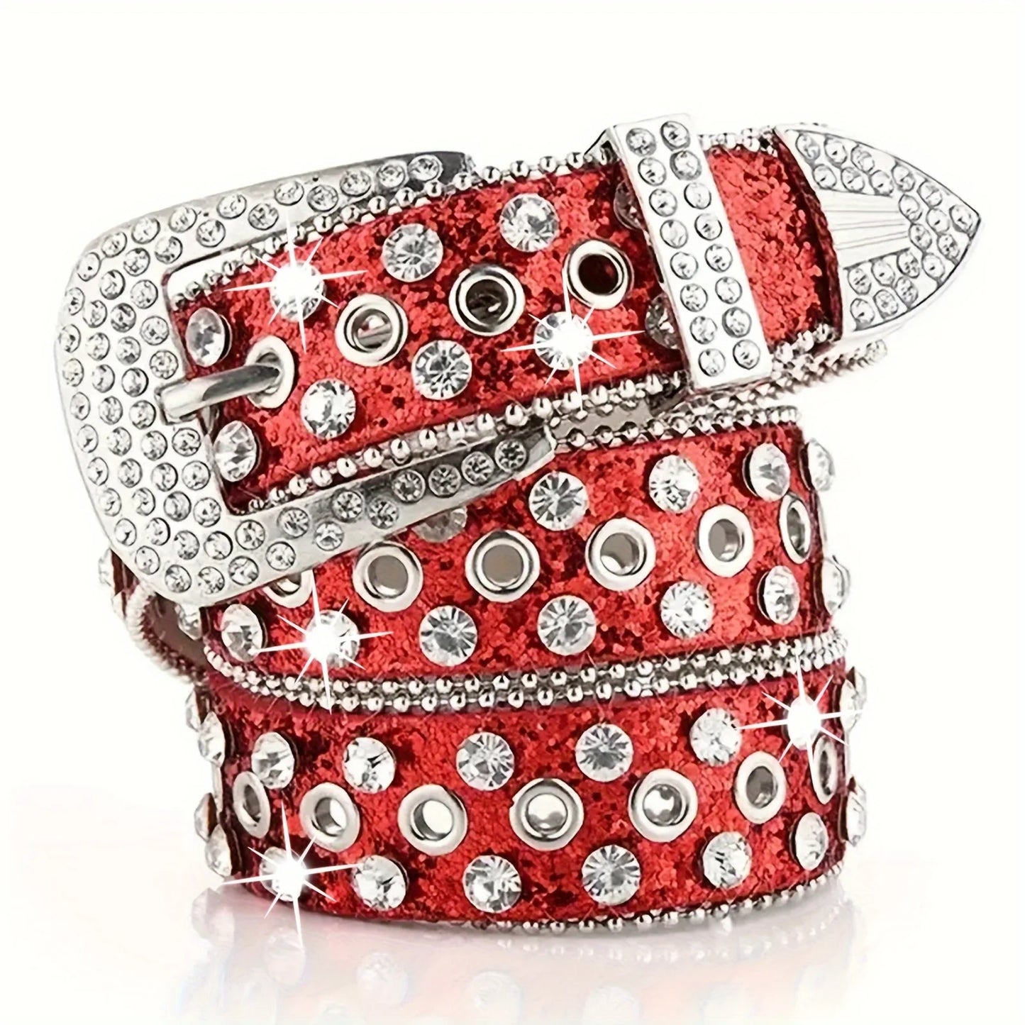 Y2K Belts Solid Color Sparkling