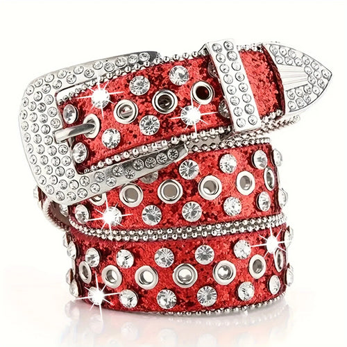 Y2K Belts Solid Color Sparkling