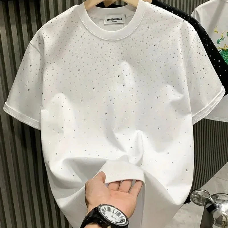 New Luxury Men's T-shirt Hot Diamond