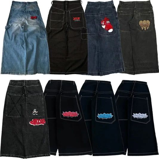 Y2K Baggy Jeans men Harajuku 2000s vintage Embroidered high quality