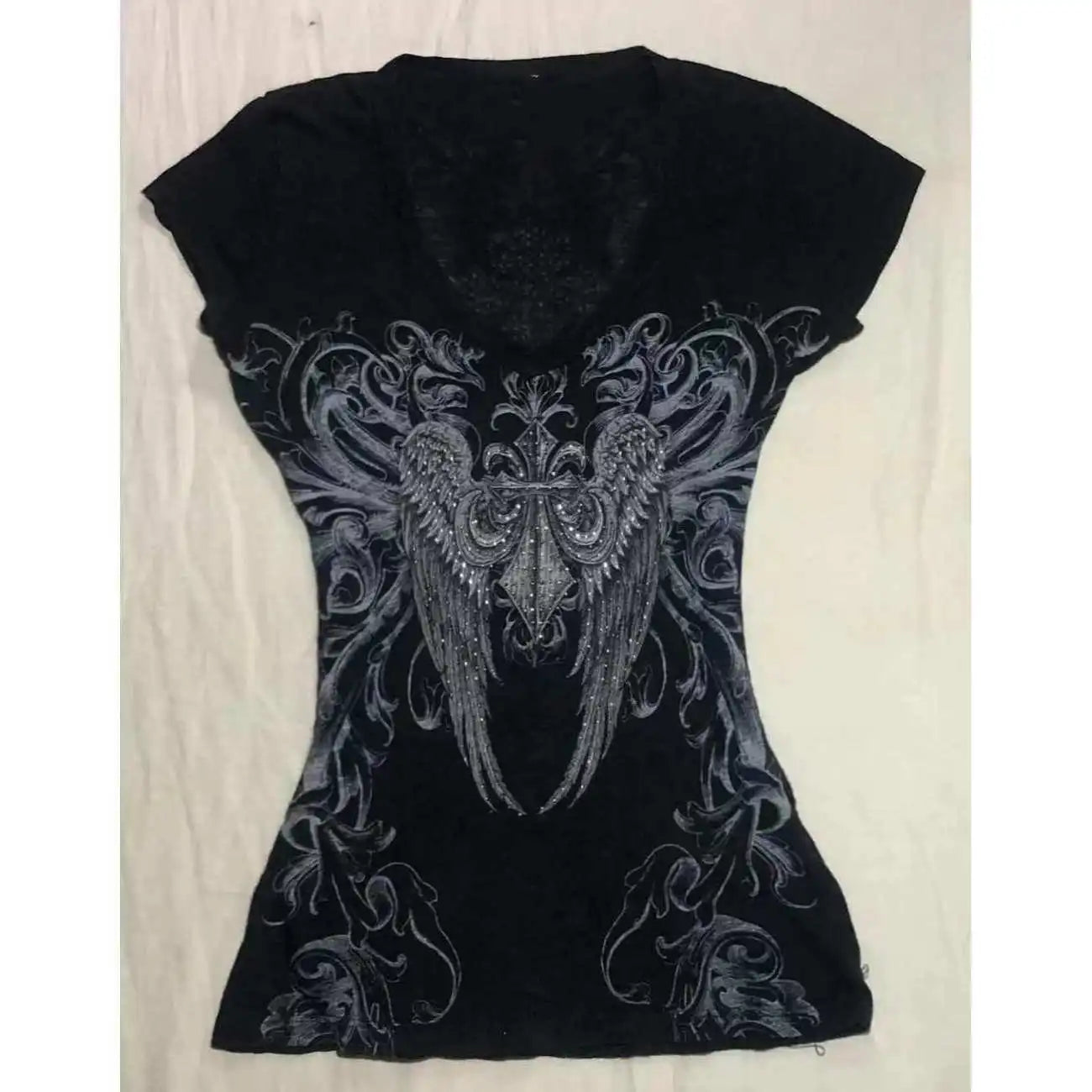 Y2k Crop Top Punk Graphic T-shirts Street  Girl 2000s